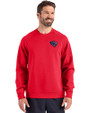 Jacksonville Jaguars Americana Cutter & Buck Roam Epic Versatility Recycled Crew Neck Mens Pullover Red Front