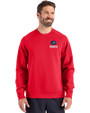 Green Bay Packers Americana Cutter & Buck Roam Epic Versatility Recycled Crew Neck Mens Pullover Red Front