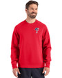 Philadelphia Phillies Stars & Stripes Cutter & Buck Roam Epic Versatility Recycled Crew Neck Mens Pullover Red Front