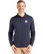 Houston Astros Stars & Stripes Cutter & Buck Coastline Epic Comfort Recycled Mens Long Sleeve Polo Navy Blue Front