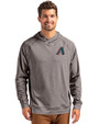 Arizona Diamondbacks Cooperstown Cutter & Buck Adapt Knit Recycled Mens Heathered Hooded Pullover Black Heather Front