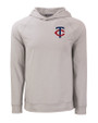 Minnesota Twins Cutter & Buck Adapt Knit Recycled Mens Heathered Hooded Pullover Polished Heather Mannequin