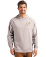 Houston Astros City Connect Cutter & Buck Adapt Knit Recycled Mens Heathered Hooded Pullover Polished Heather Front