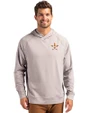 Houston Astros Cutter & Buck Adapt Knit Recycled Mens Heathered Hooded Pullover Polished Heather Front