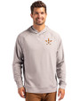 Houston Astros Cutter & Buck Adapt Knit Recycled Mens Heathered Hooded Pullover Polished Heather Front
