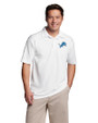 Detroit Lions Cutter & Buck CB Drytec Genre Textured Solid Mens Big and Tall Polo White Front