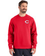 Cincinnati Reds Cutter & Buck Roam Epic Versatility Recycled Crew Neck Mens Pullover Red Front