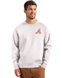 Atlanta Braves Cooperstown Cutter & Buck Roam Epic Versatility Recycled Crew Neck Mens Pullover Solitare Front