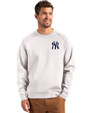 New York Yankees Cutter & Buck Roam Epic Versatility Recycled Crew Neck Mens Pullover Solitare Front