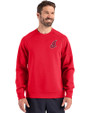Cleveland Indians Cooperstown Cutter & Buck Roam Epic Versatility Recycled Crew Neck Mens Pullover Red Front