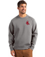 Boston Red Sox Cooperstown Cutter & Buck Roam Epic Versatility Recycled Crew Neck Mens Pullover Elemental Grey Front