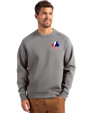 Montreal Expos Cooperstown Cutter & Buck Roam Epic Versatility Recycled Crew Neck Mens Pullover Elemental Grey Front