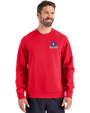 Toronto Blue Jays Cooperstown Cutter & Buck Roam Epic Versatility Recycled Crew Neck Mens Pullover Red Front