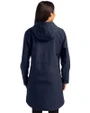 Seattle Mariners Cutter & Buck Camano Everyday Stretch Recycled Womens Water Resistant Jacket Navy Blue Back