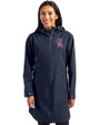 Los Angeles Angels Cooperstown Cutter & Buck Camano Everyday Stretch Recycled Womens Water Resistant Jacket Navy Blue Front