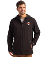 San Francisco Giants Cooperstown Cutter & Buck Camano Everyday Stretch Recycled Mens Water Resistant Jacket Black Front