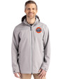 HoustonAstrosCooperstown- Cutter & Buck Camano Everyday Stretch Recycled Mens Water Resistant Jacket Polished Medium Gray Front