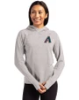 Arizona Diamondbacks Cooperstown Cutter & Buck Adapt Recycled Soft Knit Stretch Womens Hooded Pullover Polished Heather Front