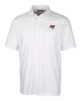 Tampa Bay Buccaneers Cutter & Buck Advantage Tri-Blend Jersey Mens Big and Tall Pocket Polo White Mannequin