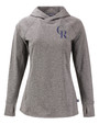 Colorado Rockies Cutter & Buck Adapt Knit Recycled Womens Heathered Hooded Pullover BLH_MANN_HG 1
