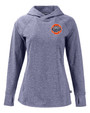 HoustonAstrosCooperstown- Cutter & Buck Adapt Knit Recycled Womens Heathered Hooded Pullover NVH_MANN_HG 1