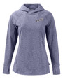 San Diego Padres Cooperstown Cutter & Buck Adapt Knit Recycled Womens Heathered Hooded Pullover NVH_MANN_HG 1