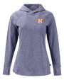 Houston Astros Cutter & Buck Adapt Knit Recycled Womens Heathered Hooded Pullover NVH_MANN_HG 1