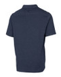New York Giants Cutter & Buck Advantage Tri-Blend Jersey Mens Big and Tall Pocket Polo Liberty Navy Heather Mannequin Back