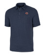 Chicago Bears Cutter & Buck Advantage Tri-Blend Jersey Mens Big and Tall Pocket Polo Liberty Navy Heather Mannequin