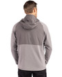 Milwaukee Brewers Cooperstown Cutter & Buck Peshastin Fleece Recycled Mens Hybrid Jacket Elemental Grey Heather Back