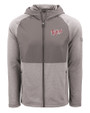 Minnesota Twins Cooperstown Cutter & Buck Peshastin Fleece Recycled Mens Hybrid Jacket Elemental Grey Heather Mannequin