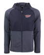 Minnesota Twins Cooperstown Cutter & Buck Peshastin Fleece Recycled Mens Hybrid Jacket Navy Blue Heather Mannequin