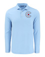 Chicago Cubs City Connect Cutter & Buck Coastline Epic Comfort Eco Recycled Mens Long Sleeve Polo ALS_MANN_HG 1