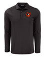 Baltimore Orioles Cooperstown Cutter & Buck Coastline Epic Comfort Eco Recycled Mens Long Sleeve Polo BL_MANN_HG 1