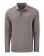 Minnesota Twins Cooperstown Cutter & Buck Coastline Epic Comfort Recycled Mens Long Sleeve Polo Elemental Grey Mannequin