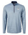 2025 PGA Championship Collection Cutter & Buck Virtue Eco Pique Micro Stripe Recycled Mens Quarter Zip ALSNB_MANN_HG 1