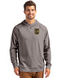 LAFC Cutter & Buck Adapt Recycled Soft Knit Stretch Mens Heathered Hooded Pullover Black Heather Front