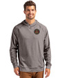 Atlanta United FC - Cutter & Buck Adapt Knit Recycled Mens Heathered Hooded Pullover Black Heather Front