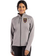 Real Salt Lake Cutter & Buck Peshastin Fleece Recycled Womens Full Zip Jacket Elemental Grey Heather Front