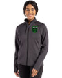 Austin FC - Cutter & Buck Peshastin Fleece Recycled Womens Full Zip Jacket Black Heather Front