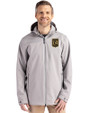 LAFC Cutter & Buck Camano Everyday Stretch Recycled Mens Water Resistant Jacket Polished Medium Gray Front