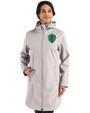 Seattle Sounders FC Cutter & Buck Camano Everyday Stretch Recycled Womens Water Resistant Jacket Polished Medium Gray Front