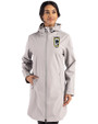 Columbus Crew Cutter & Buck Camano Recycled Everyday Stretch Water Resistant Womens Full Zip Jacket Polished Medium Gray Front
