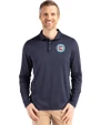Chicago Fire FC Cutter & Buck Coastline Epic Comfort Recycled Mens Long Sleeve Polo Navy Blue Front