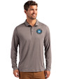 Charlotte FC Cutter & Buck Coastline Epic Comfort Recycled Mens Long Sleeve Polo Elemental Grey Front