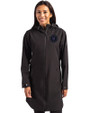 NY Mets City Connect Cutter & Buck Camano Everyday Stretch Recycled Womens Water Resistant Jacket Black Front
