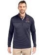 Cleveland Guardians City Connect Cutter & Buck Traverse Stretch Eco Stripe Quarter Zip Mens Big and Tall Pullover Liberty Navy Front