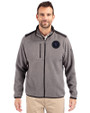 NY Mets City Connect Cutter & Buck Cascade Eco Fleece Mens Full Zip Jacket Elemental Grey/Black Front