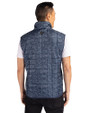 Los Angeles Dodgers City Connect- Cutter & Buck Rainier PrimaLoft® Mens Eco Insulated Full Zip Printed Puffer Vest Dark Navy Back