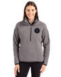 NY Mets City Connect Cutter & Buck Cascade Eco Fleece Womens Pullover Jacket Elemental Grey/Black Front